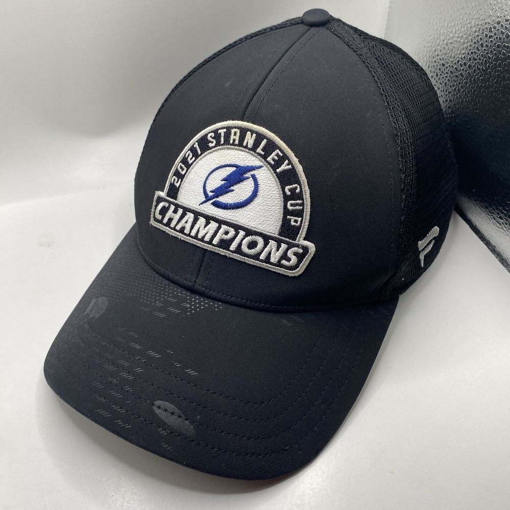 Tampa Bay Lightning Hat 2021 Stanley Cup Champions Fanatics Snapback‎ Trucker